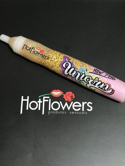 CANETA HOT PEN GLITTER UNICORN 35G HOT FLOWERS