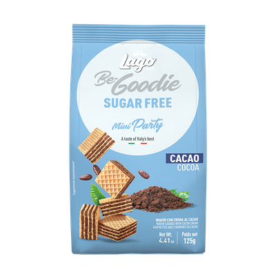 LAGO MINI PARTY WAFERS SUGAR FREE COCOA 125GM