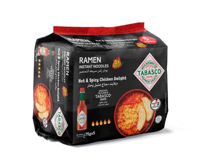 Tabasco® Ramen Instant Noodles Spicy Chicken Delight 5X75GM