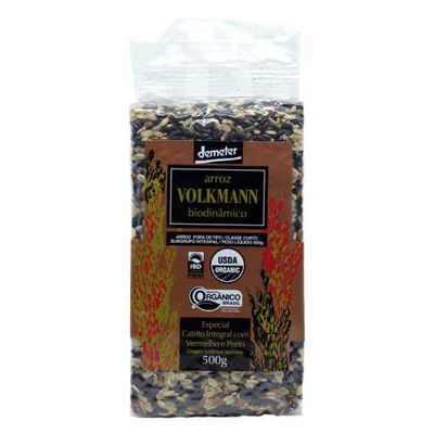Arroz cateto integral com vermelho e preto orgânico Volkmann 500g