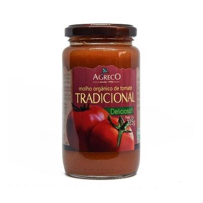 Molho de tomate orgânico tradicional Agreco 325g