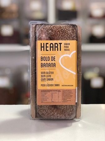 Bolo sem gluten de banana Heart