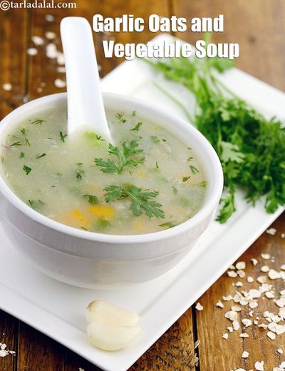 garlic oats and vegetable soup