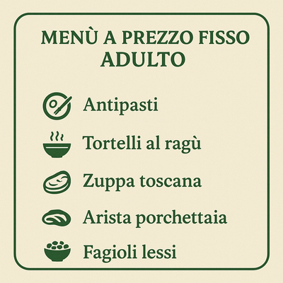 Menù a Prezzo Fisso Adulto