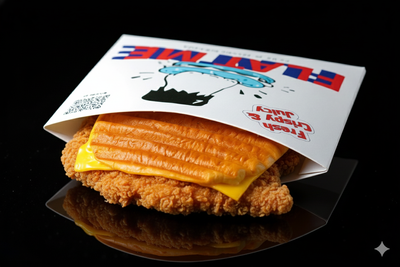 Flat Chicken Burgerفلات تشيكن برجر