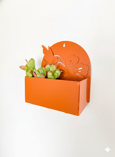 Porta Suculentas N6 N8 COLIBRI (Naranja)